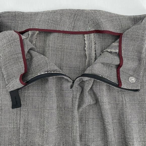 Grey Plaid Skirt Office Attire Neutral Corporate Style Donna Ricco Size 6 - Picture 6 of 11